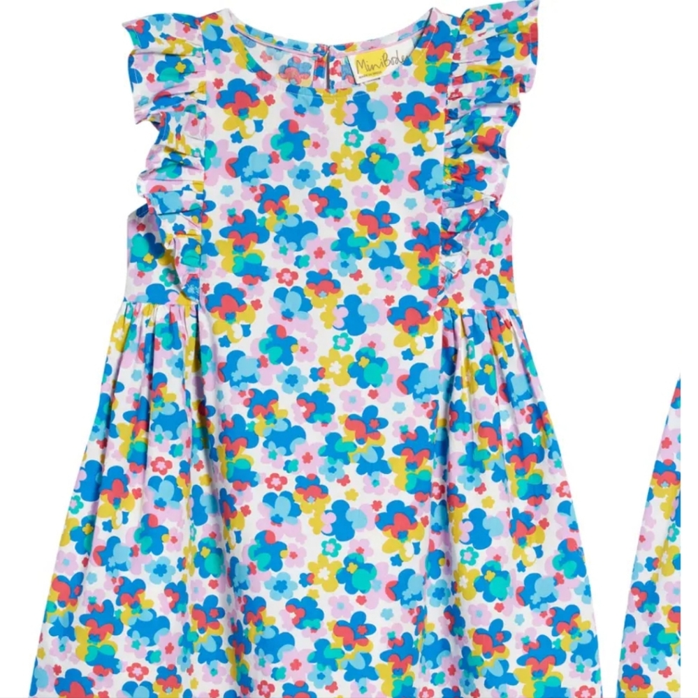 NWT MiniBoden 7-8y Happy Floral Dress